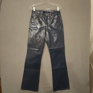 2-Womens Etoile Bleu Jeans Couture by Cindy Lang Plastic‎ Covered Jeans ?????